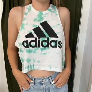 cute Adidas tie-dye crop top!